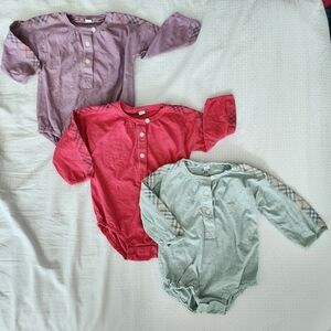 Burberry onesies 12 months